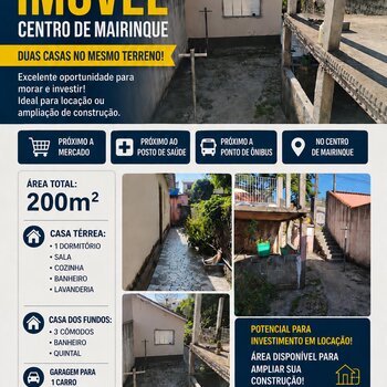 Duas casas a venda no centro em Mairinque!!!
