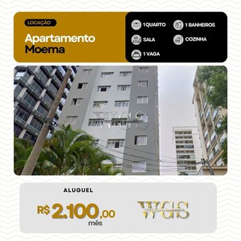 Apartamento para Locação – Moema- Zona Sul- SP