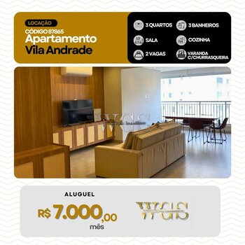 Apartamento com 3 Suítes para Alugar na Vila Andrade, Próximo ao Metrô